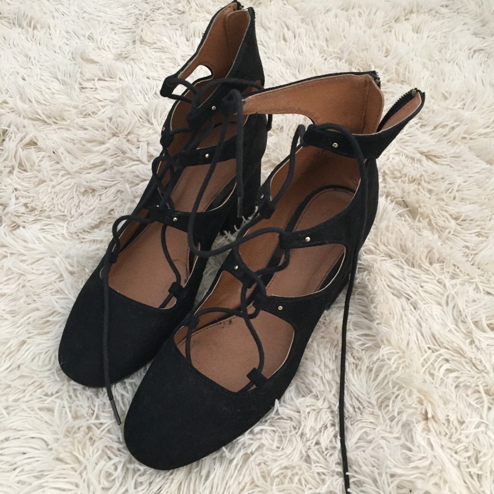 Black Lace Up Heels